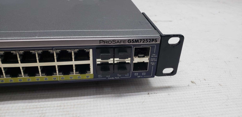 Netgear proSafe GSM7252PS 48x port gigabit L2+ Managed Switch PoE / RESET #