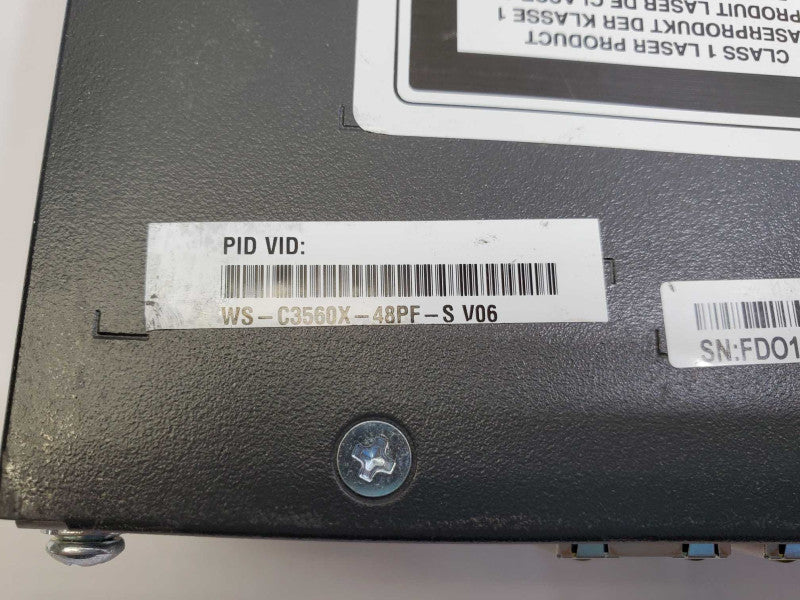Cisco WS-C3560X-48PF-S 48-Port PoE Gigabit Switch 2xPWR-1100WAC 1xC3KX-NM-10G )
