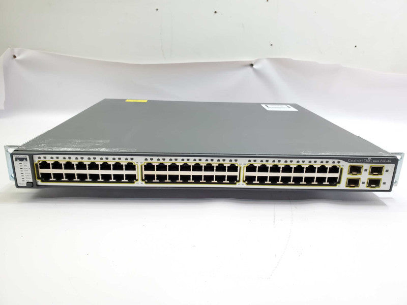 CISCO WS-C3750G-48PS-S 48-Port Gigabit Layer 3 POE Gigabit Switch )