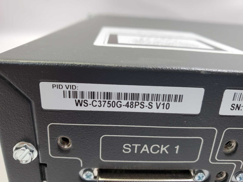 CISCO WS-C3750G-48PS-S 48-Port Gigabit Layer 3 POE Gigabit Switch )