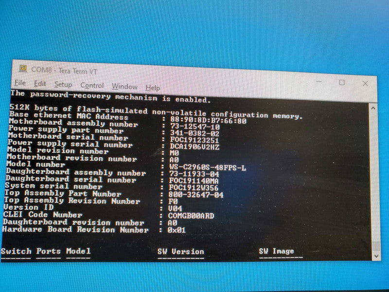 Cisco WS-C2960S-48FPS-L 48-Port PoE+ 4x SPF Network Switch _Rest )