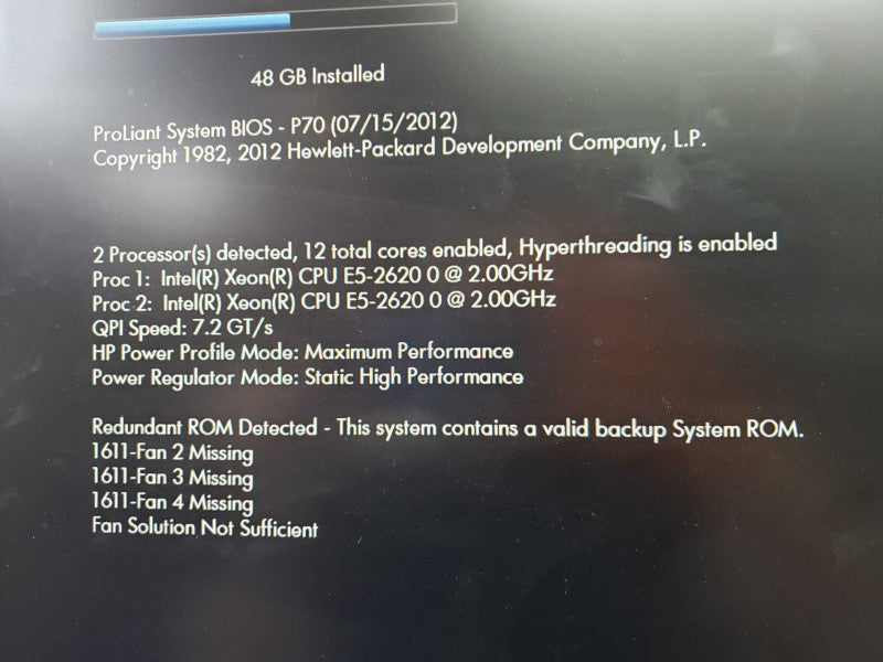 HP ProLiant DL380P G8 2x Xeon E5-2620@2GHz 48GB ECC DDR3 RAID P420i No HDD [