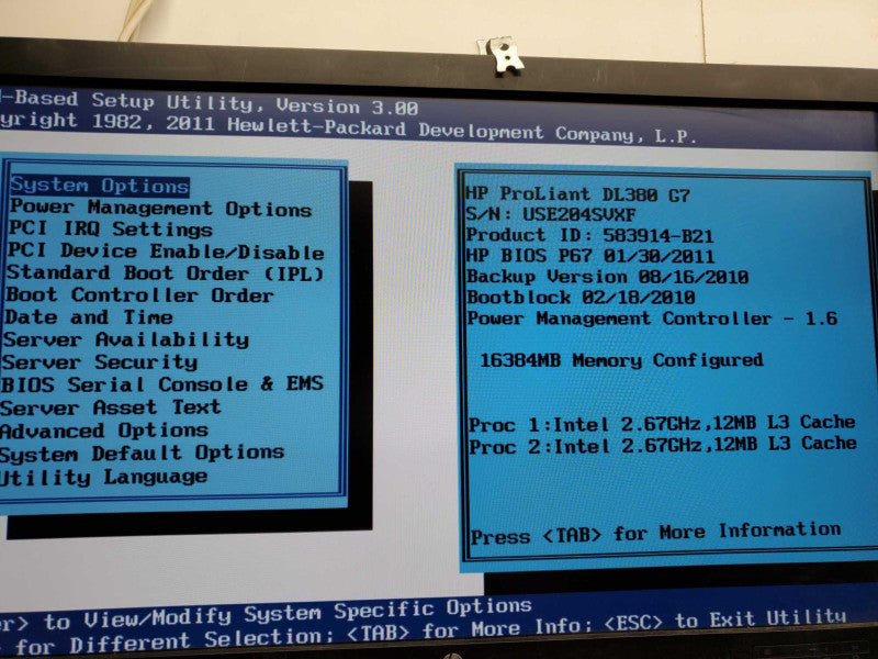 HP ProLiant DL380 G7, 2x Xeon E5640 @2.67GHz 16GB RAM, P410i, 2x PSU, 8x2.5\\" )