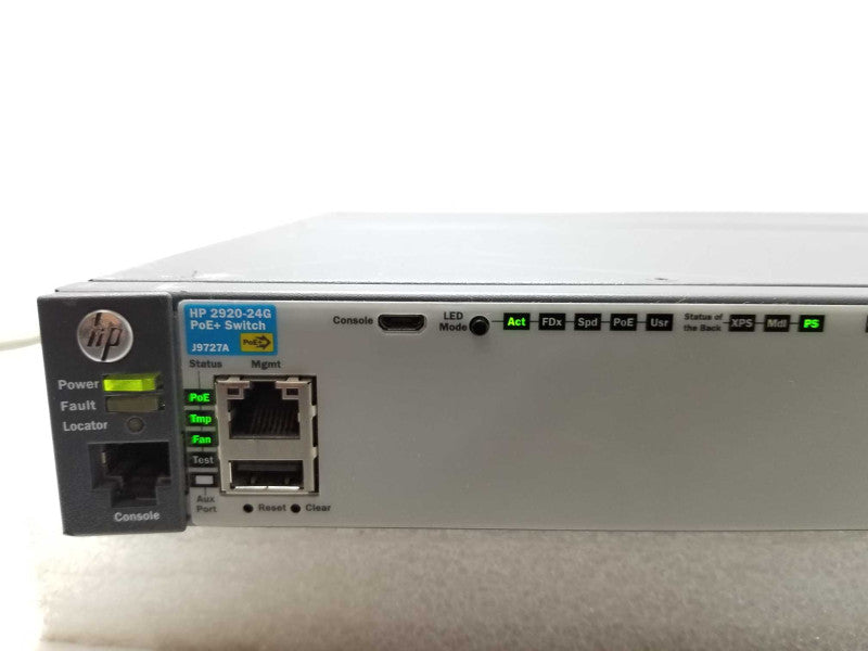 HP 2920-24G PoE+ Switch J9727A 24 Ports, 4 SFP, Rackmount _