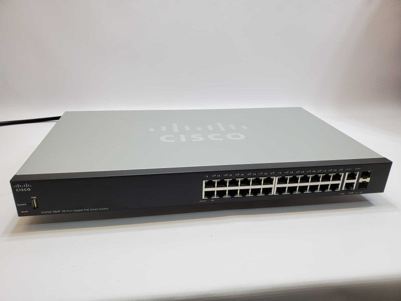 Cisco SG250-26P 26-Port Gigabit PoE Smart Switch Ethernet (