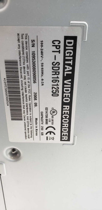 Capture CPT-SDR161250 16-Channel DVR Digital Video Recorder #