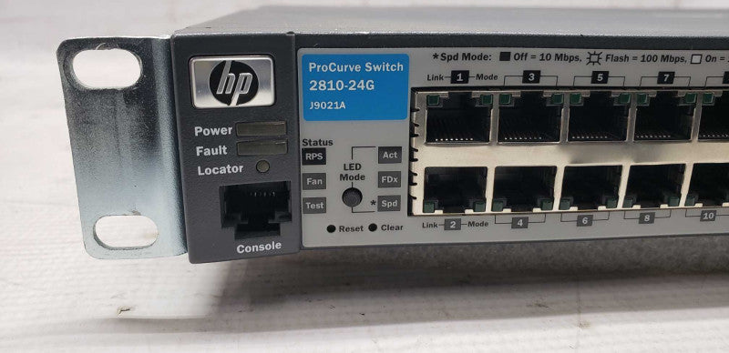 HP ProCurve Switch 2810-24G J9021A / factory reset #