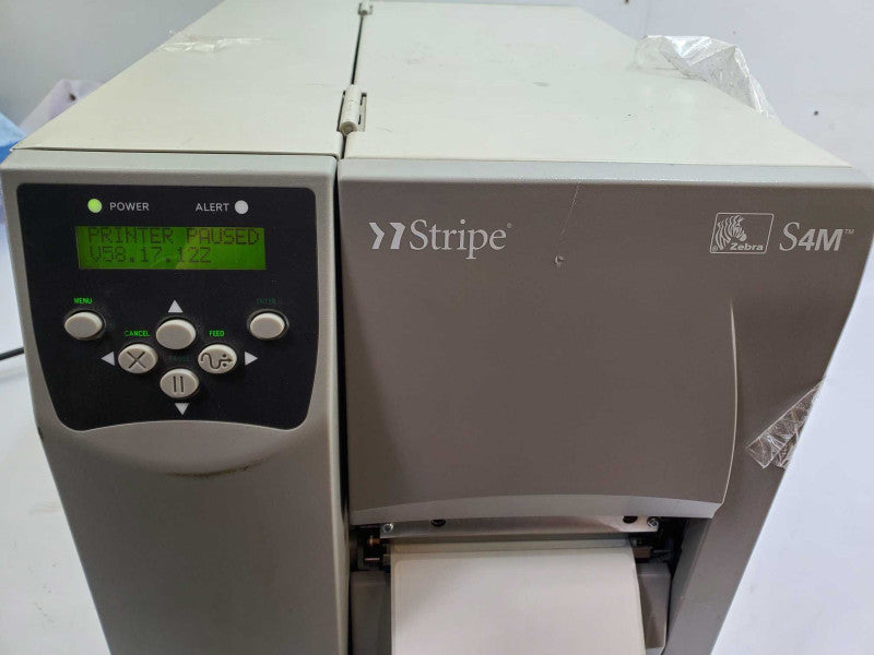 ZEBRA S4M Stripe S4M00-3001-0200T Thermal Transfer Label Printer )