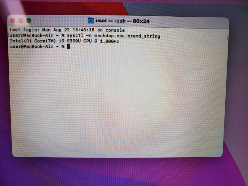 Apple MacBook Air 13\\" 2017 Core i5-5350U @ 1.8 GHz 8GB DDR3 120GB SSD (