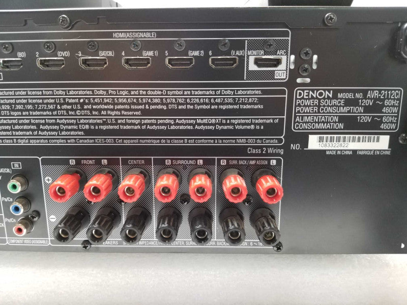 Denon AVR-2112CI HDMI USB Home Theater Receiver w/ Remote control _