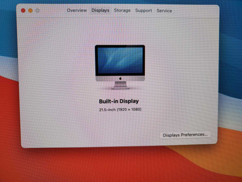 Apple iMac A1418 21.5\\" Intel Core i5-4260U @ 1.4GHz 8GB 1TB HDD 5000 1536MB )