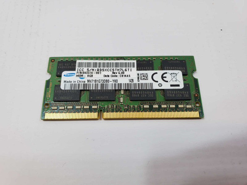 LAPTOP RAM SAMSUNG, 8GB, DDR3, PC3L-12800S, 2Rx8 (