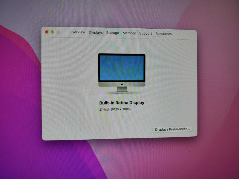 Apple iMac A1419 L.2015 27\\" Intel Core i5-6500 @ 3.2GHz 8GB 1TB HDD R9 M380 )