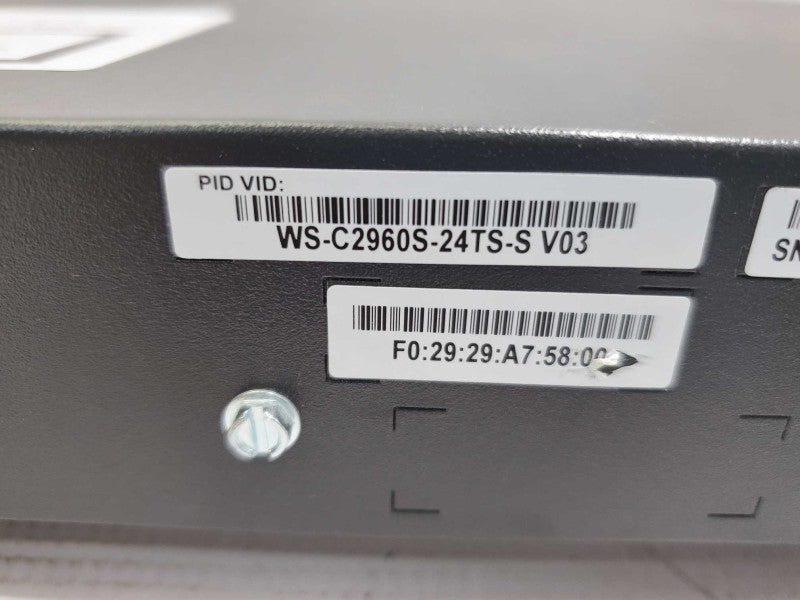 Cisco WS-C2960S-24TS-S 24-Port Gigabit Ethernet Switch _ Reset )