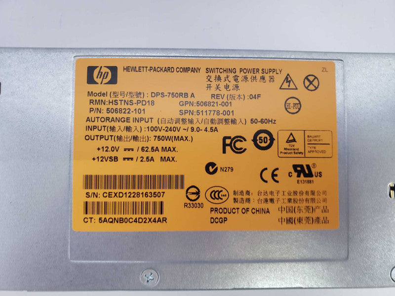 HP 506822-101 750W 100V-240V PSU [