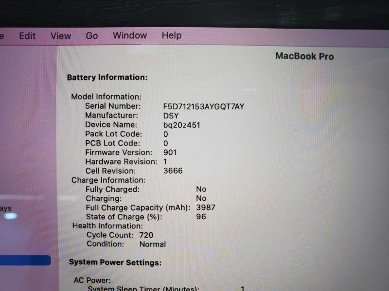 MacBook Pro 2016, A1708 13\\", Core i5-6360U @ 2.0 GHz, 8 GB, 250SSD *READ* (