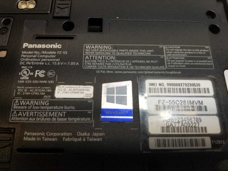 Panasonic Toughbook FZ-55 Core i5 8th Gen, NO HDD, broken Screen, AS-IS, SEE _