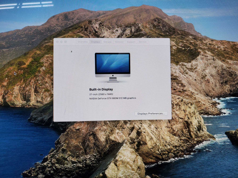 Apple 27\\" iMac A1419 L.2012 Core i5-3470S@ 2.9GHz 8GB 1TB HDD GTX 660M )