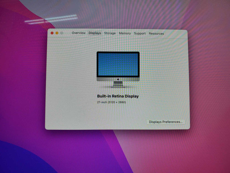 Apple 27\\" iMac A1419 M.2017 Core i5-7600 @ 3.5GHz 8GB 250GB Pro 575 )