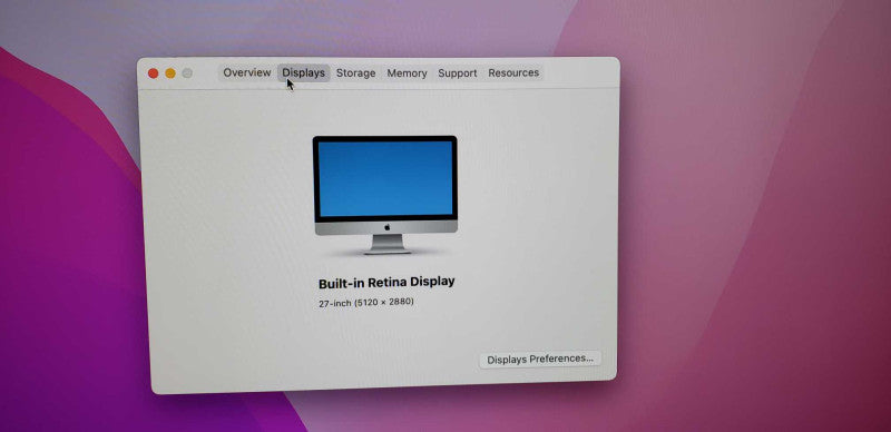 MAC A1419 Mid-2015 Monterey i5-4590 @ 3.3ghz / 8gb ram / R9 M395 GPU #