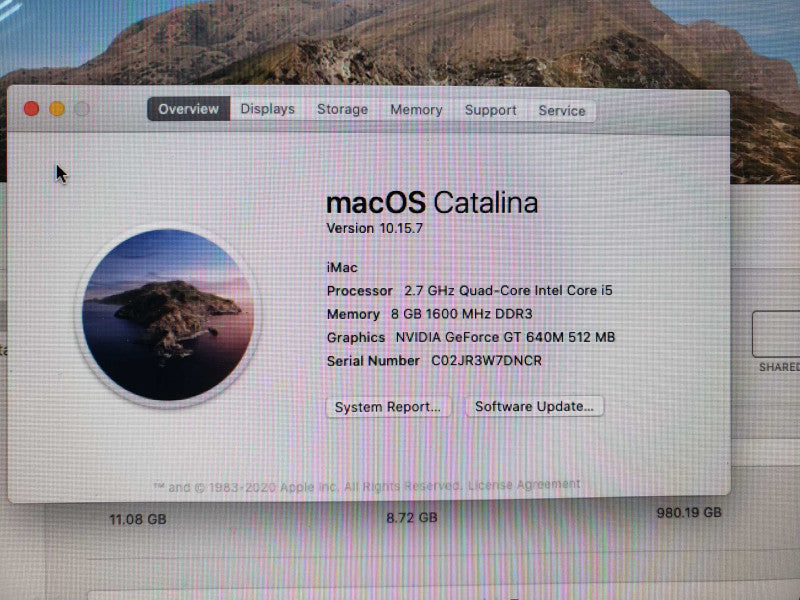 Apple 21.5\\" iMac i5@2.7GHz 8GB DDR3 GT640M 1TB HDD [