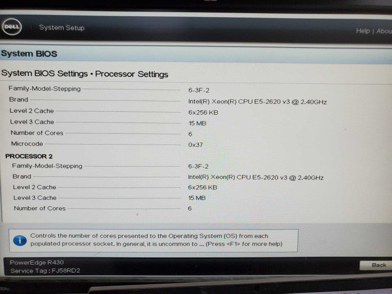 Dell PowerEdge R430 1U Server 2x E5-2620 v3 2.4GHz 8GB DDR4 PERC H330 Mini |