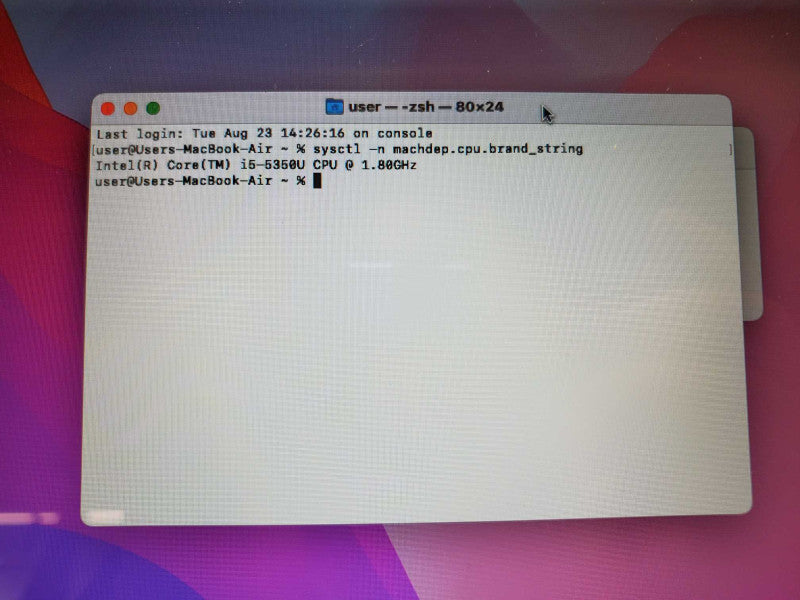Apple MacBook Air 13\\" 2017 Core i5-5350U @ 1.8 GHz 8GB DDR3 120 GB SSD (