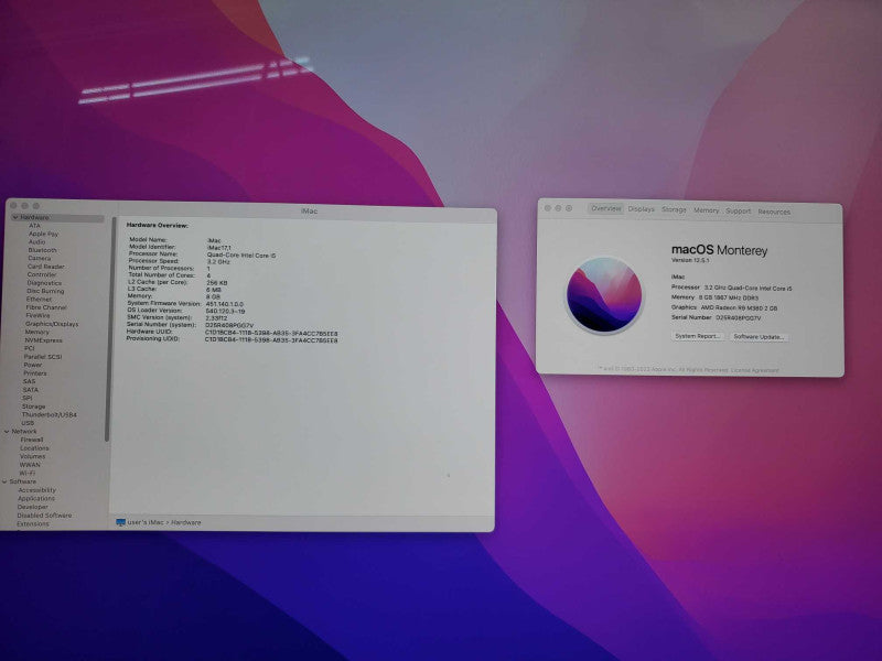 Apple 27\\" iMac A1419 L.2015 Core i5-6500 @ 3.2GHz 8GB 1T R9 M380 )