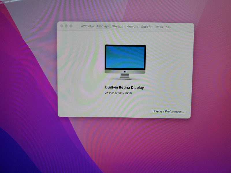 Apple 27\\" iMac A1419 L.2015 Core i5-6500 @ 3.2GHz 8GB 1T R9 M380 )