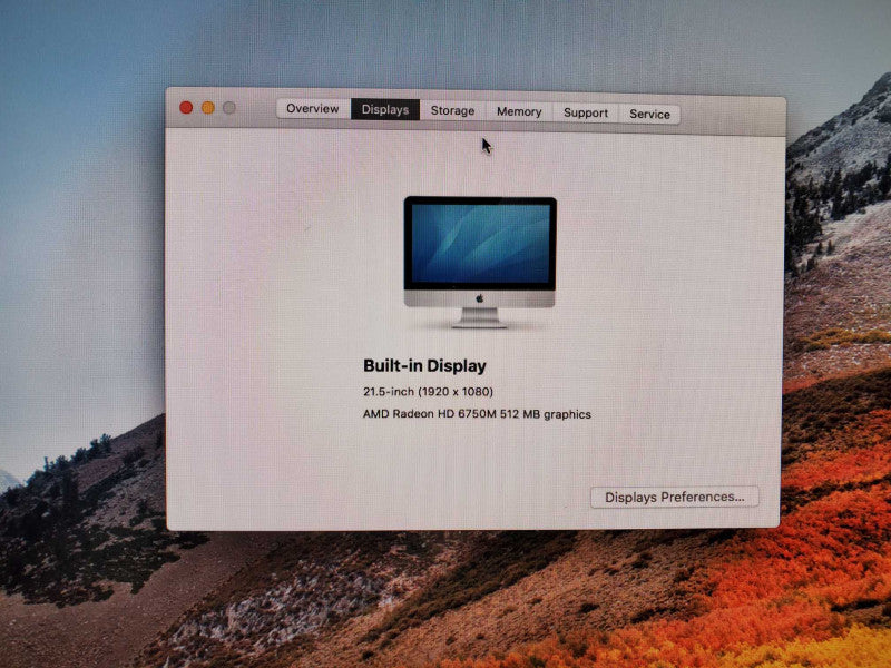 Apple 21.5\\" iMac A1312 M.2011 Core I5-2400S @ 2.5GHz 12GB 500G HD 6750M )