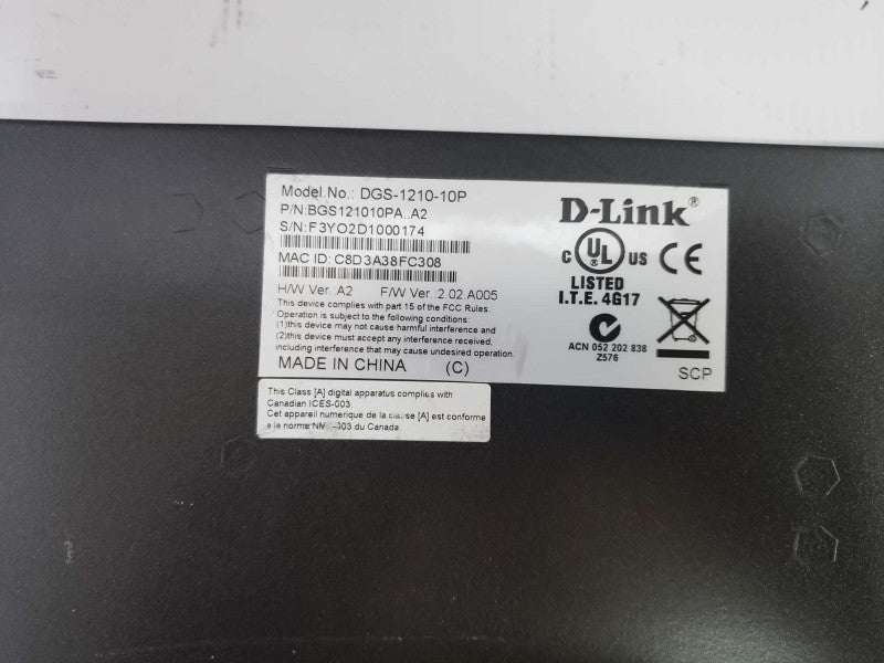D-Link Web Smart DGS-1210-10P 10-Ports External Ethernet Switch [