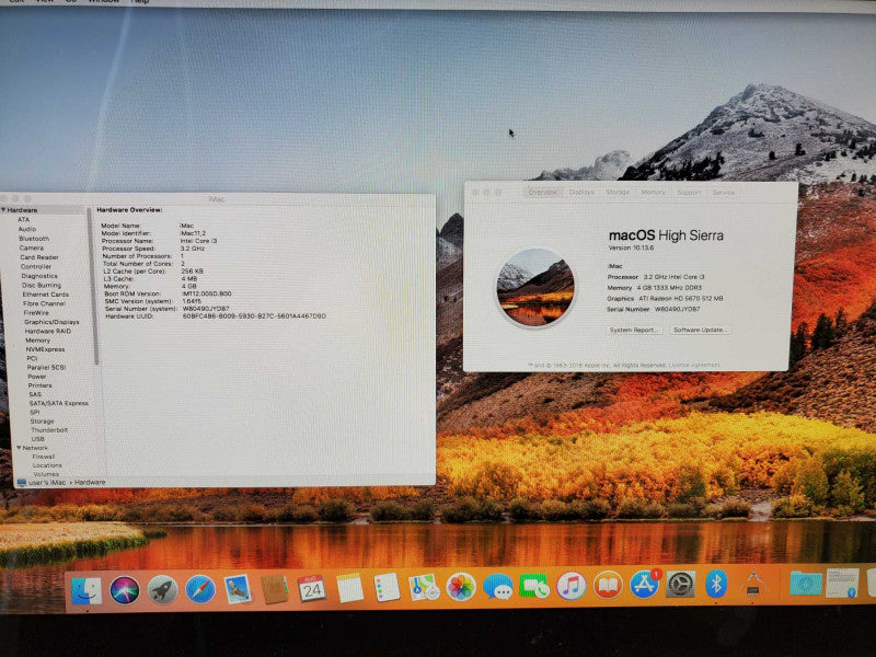 Apple 21.5\\" iMac A1311 M.2010 Core I3-550 @ 3.2GHz 4GB 1TB HD 5670 )