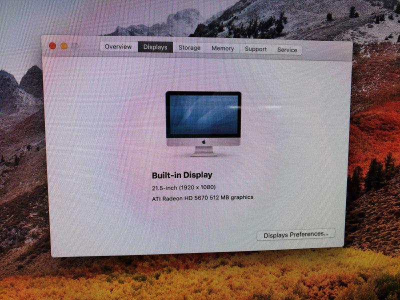 Apple 21.5\\" iMac A1311 M.2010 Core I3-550 @ 3.2GHz 4GB 1TB HD 5670 )