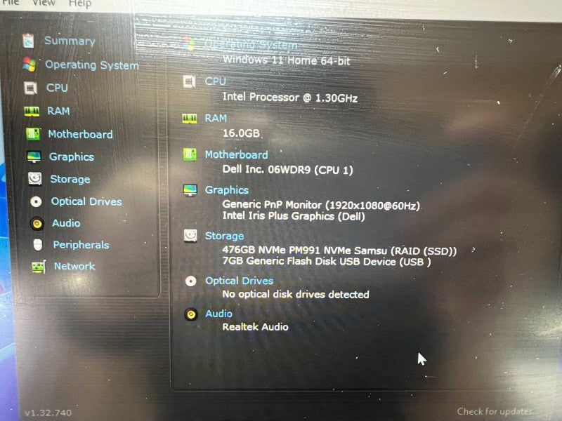 DELL Inspiron 5000 with i7-1065G7 16GB RAM & 512GB SSD Storage READ AS-IS -