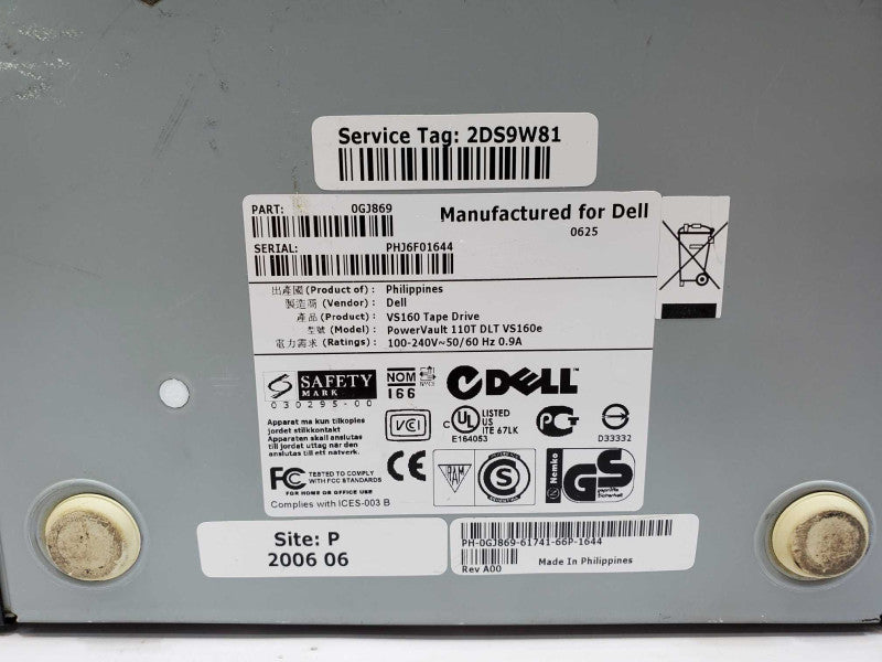 Dell PowerVault 110T DLT VS160 Tape Drive (