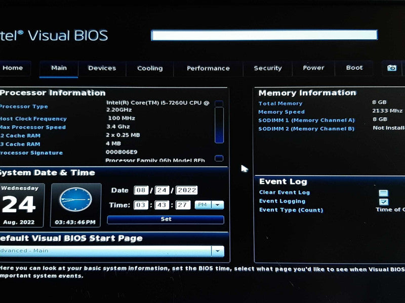 Intel NUC NUC7i5BNK i5-7260U @ 2.20GHz 8GB RAM DDR4 -NO SSD +