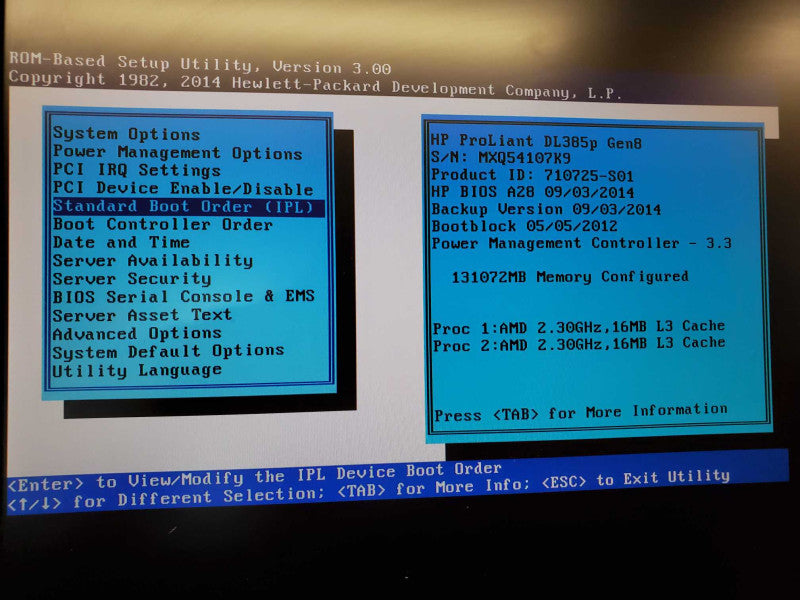 HP DL385p G8 Gen 8 2x AMD Opteron 6376 @ 2.3GHz 16 Core 128GB RAM 2x 750W PSU (