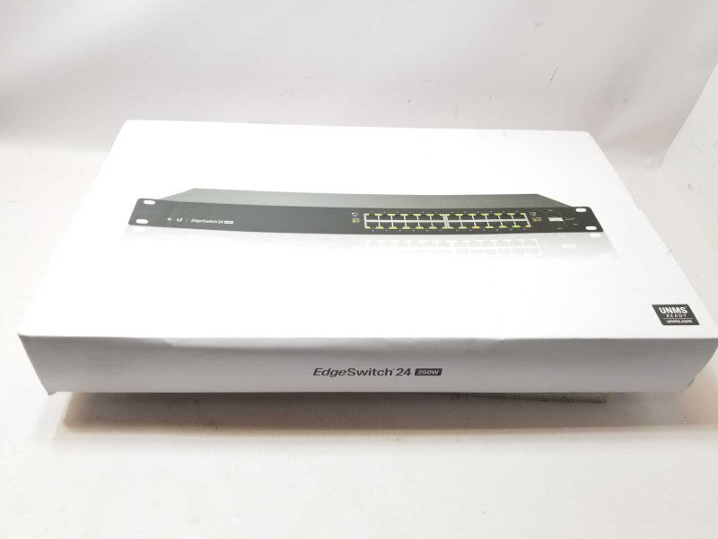 ubiquiti EdgeSwitch 24 250W ES-24-250W Managed PoE Gig Switch, AS-IS, Read _
