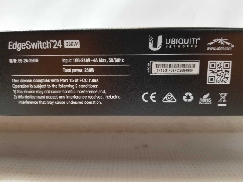 ubiquiti EdgeSwitch 24 250W ES-24-250W Managed PoE Gig Switch, AS-IS, Read _