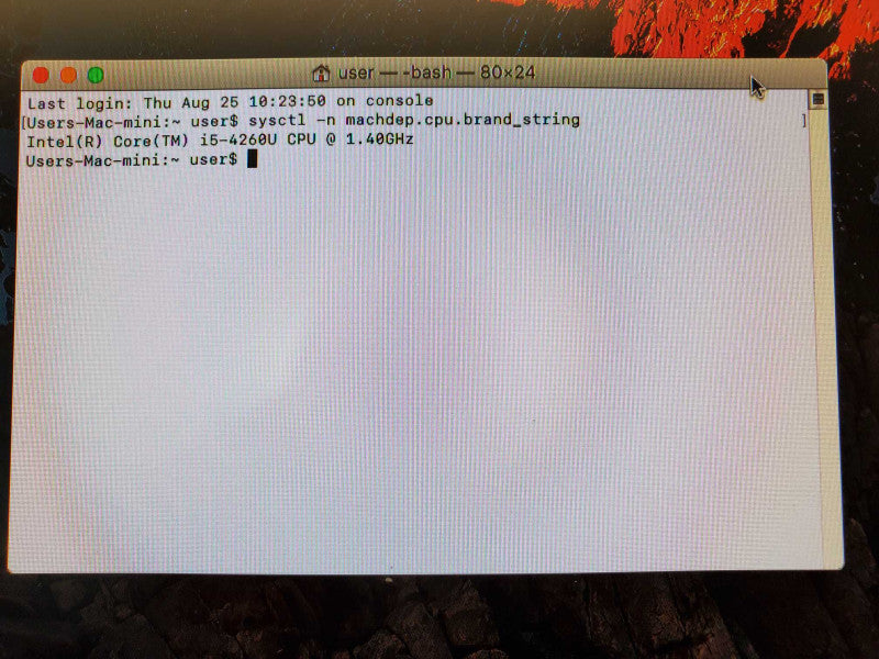 Mac Mini Late 2014 A1347 Core i5-4260U @ 1.4 GHz 4GB Ram 500GB HDD (