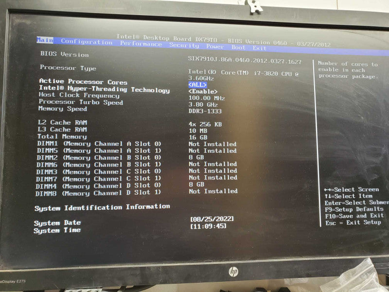 Custom PC DX79T0 Core i7-3820 @3.6GHz 16GB DDR3 GeForce 9600 GT  )