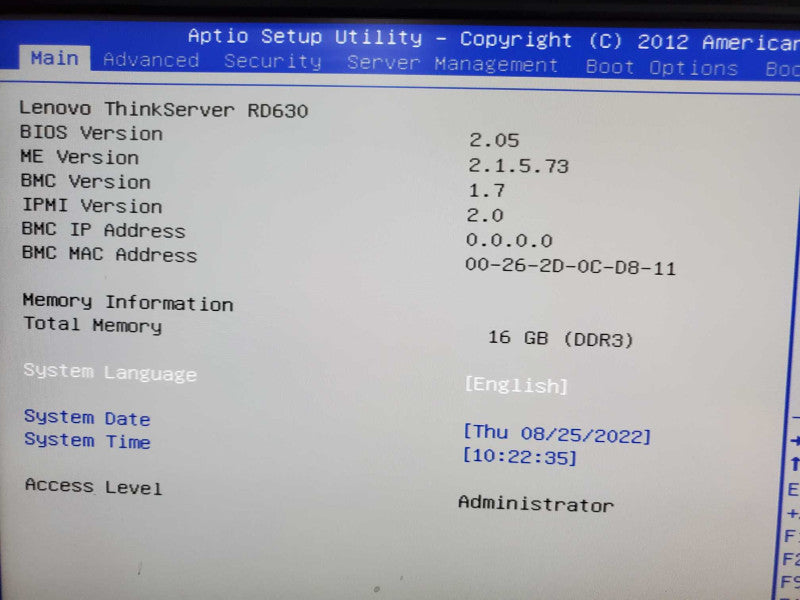 Lenovo ThinkServer RD630 2x E5-2620 2.0GHz 16GB DDR3 RAID  LSI 500605B |