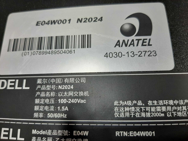 Dell PowerSwitch N2024 24 Port Gigabit Ethernet Switch (E04W001) FCTY RESET ~