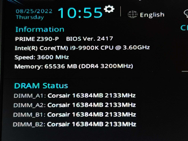 Custom PC ASUS Prime Z390-P i9-9900K @ 3.60GHz 64GB RAM - No HDD/Caddie +