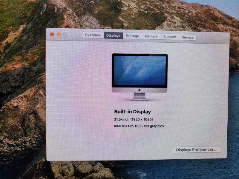 Apple iMac 21.5\\" Late 2013 A1418 i5-4570R @2.7GHz 8GB 1TB Iris Pro 1536 )