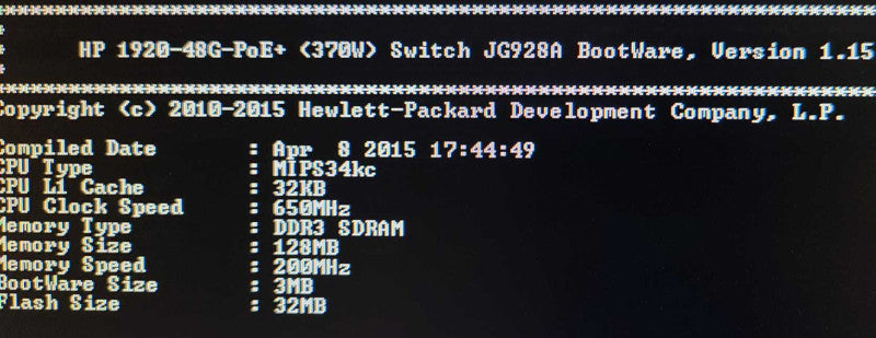 HP JG928 1920-48G-POE+ (370W) 48 Port 4x SPF+ Gigabit Managed Switch $