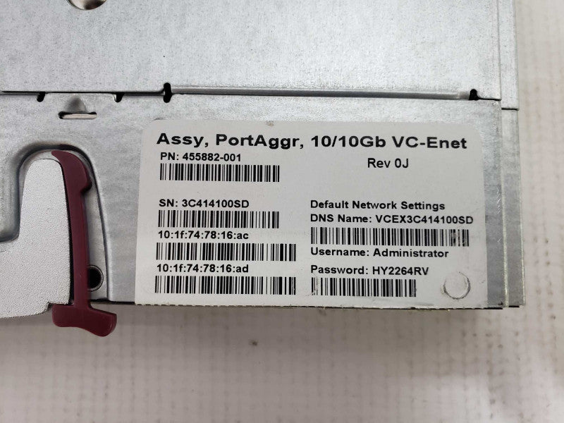 HP 455882-001 BLC VC FLEX-10 ENET MODULE [