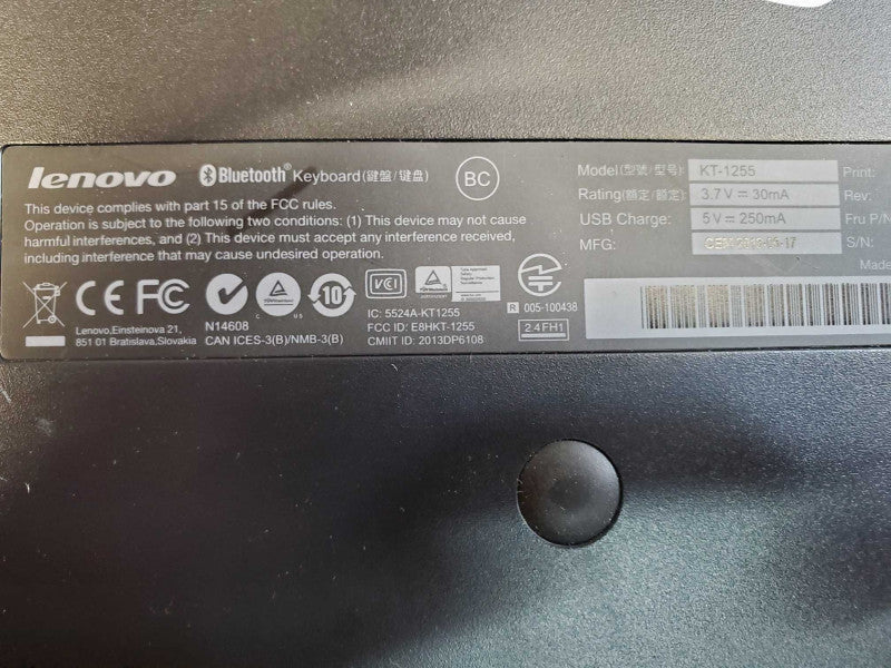 Lenovo ThinkPad Small Red Dot Bluetooth Wireless Keyboard KT-1255 (