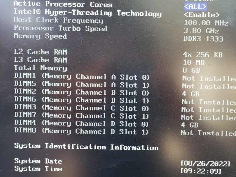 Custom PC Intel DX79T0 i7-3820@3.6GHz 8GB DDR3 No HDD  [