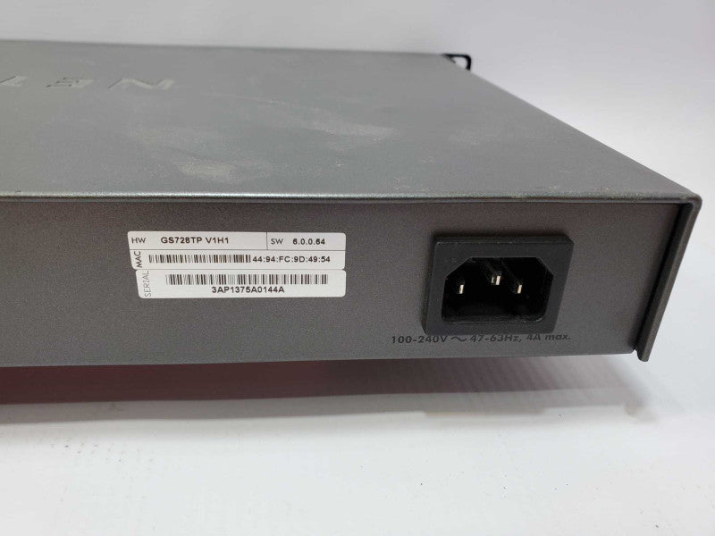 Netgear Prosafe FS728TP 24-Port PoE + 4 SFP Smart Ethernet Switch w/ Rack Ear (